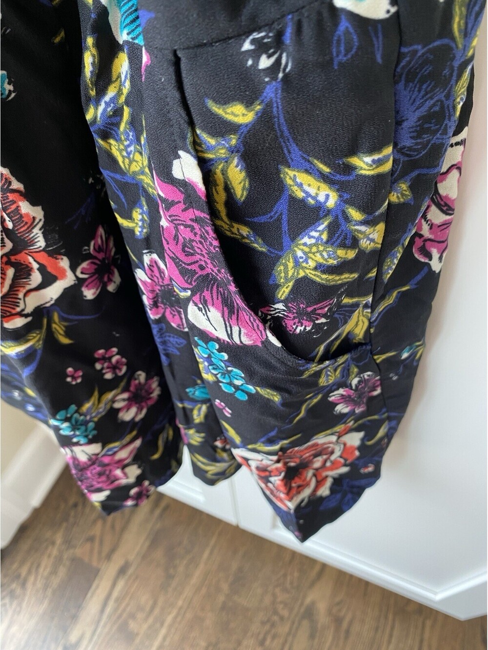 NWT Xhilaration One Piece Romper Women Size Large Floral Back Zip - Picture 5 of 7